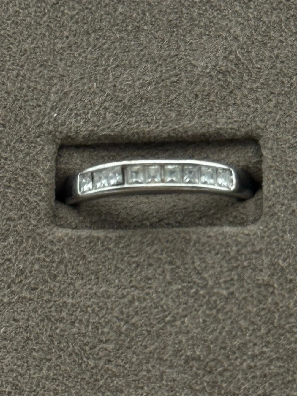 Channel-Set Cubic Zirconia Band - Silver